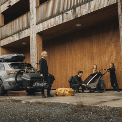 THULE SANTU bagažinė tvirtinama ant dviračio platformos THULE EASYFOLD 3, THULE EPOS, THULE EASY FOLD XT