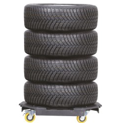 Padangų laikiklis ant ratukų