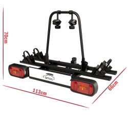 Dviračių laikiklis Amos TYTAN GIRO 2 ant kablio vežti du dviračius JUODAS
