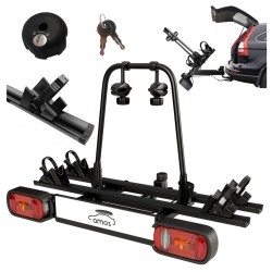 Dviračių laikiklis Amos TYTAN GIRO 2 ant kablio vežti du dviračius JUODAS