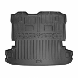 Guminis bagažinės kilimėlis MITSUBISHI Pajero Wagon IV V80 2006-2021 (5 iš 7 vietų naudojam.), juodas /6013141