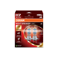 OSRAM automobilių lemputės 55W 12V H7 NIGHT BREAKER +220%