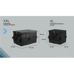 Sulankstoma daiktadėžė automobiliui. automobilio daiktų laikymo krepšys