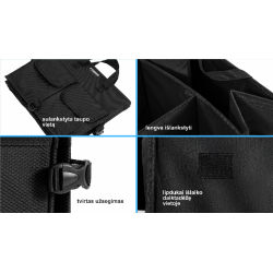 Sulankstoma daiktadėžė automobiliui. automobilio daiktų laikymo krepšys