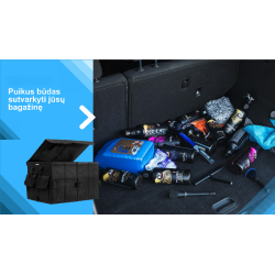 Sulankstoma daiktadėžė automobiliui. automobilio daiktų laikymo krepšys