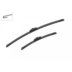 Valytuvai Bosch PEUGEOT 206+ Hečbekas 2009 → 2013 Priekinio stiklo berėmiai AR653S