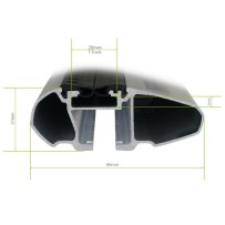 Stogo skersiniai SAAB 9-4X SUV 2011 → 2012 Thule WingBar Edge Raised Rail