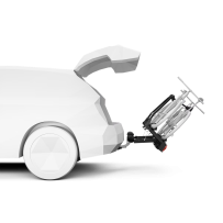 Thule VeloSpace 3 dviračių vežti 2 dviračius laikiklis ant kablio e-bike mikroautobusams