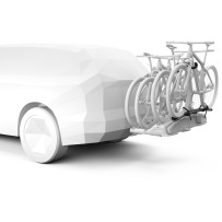 Thule VeloSpace 3 dviračių laikiklis ant kablio e-bike mikroautobusams vežti 4 dviracius 3+1