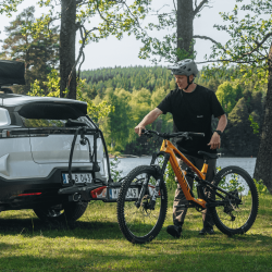 Thule VeloSpace 3 dviračių vežti 3 dviračius laikiklis ant kablio e-bike mikroautobusams + adapteris