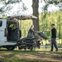 Thule VeloSpace 3 dviračių vežti 3 dviračius laikiklis ant kablio e-bike mikroautobusams + adapteris