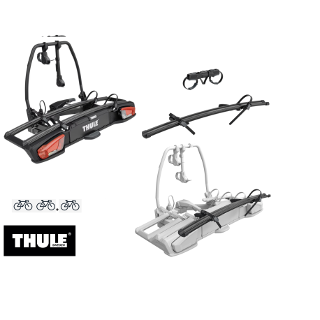 Thule VeloSpace 3 dviračių vežti 3 dviračius laikiklis ant kablio e-bike mikroautobusams + adapteris