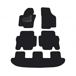 VOLKSWAGEN SHARAN 6 vietų 2010 → Medžiaginiai veliūrinės dangos kilimėliai