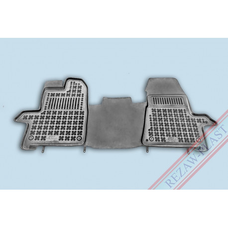 Ford Transit Custom 2012 → priek. (sustipr.pagr.vairuotojo pusėje) Guminiai kilimėliai su borteliais