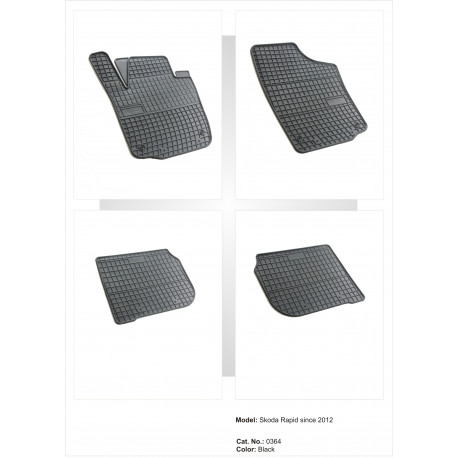 Skoda Rapid 2012 → Guminiai kilimėliai