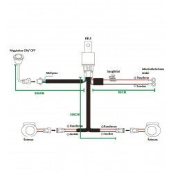 Laidų komplektas, papildomu žibintų pajungimui