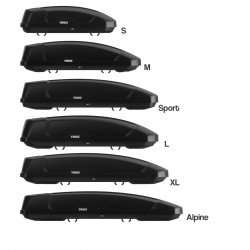 THULE FORCE XT M 400L BLACK AEROSKIN aerodinaminė stogo bagažinė