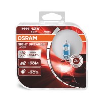 OSRAM automobilių lemputės H11 55W 12V NIGHT BREAKER LASER +150%