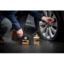 OSRAM AUTOMOBILINĖ ELEKTRINĖ POMPA 12v SU PADANGŲ SANDARIKLIU OSRAM TYREseal KIT