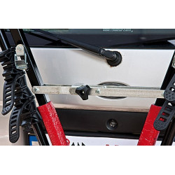 Dviračių laikiklis ant kablio vežti 3 dviračius su AMOS švieslente