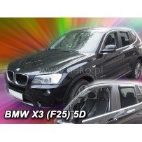 BMW X3 F25 5 durų 2010 → 2017 (+OT) Langų vėjo deflektoriai keturioms durims