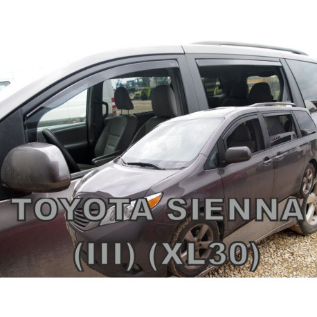 TOYOTA SIENNA 5 durų 2010 → 2020 (+OT) Langų vėjo deflektoriai keturioms durims