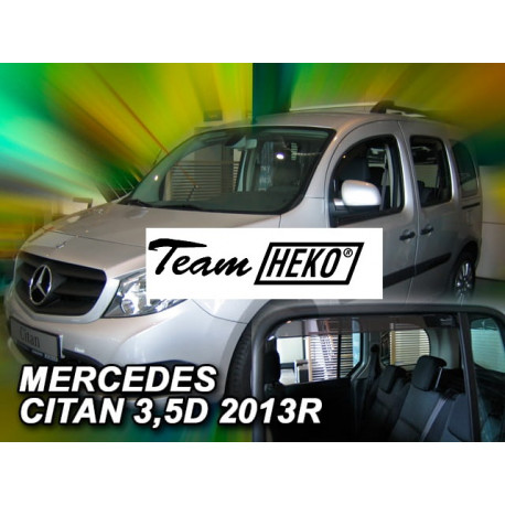 MERCEDES CITAN W 415 3/5 durų 2012 → 2021 (+OT) Langų vėjo deflektoriai keturioms durims