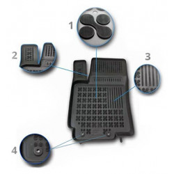 VOLKSWAGEN UP 2012 → Guminiai kilimėliai su borteliais