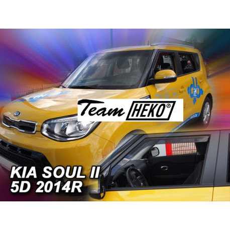 KIA SOUL II 5 durų 2014 → 2019 Langų vėjo deflektoriai priekinėms durims