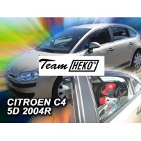 CITROEN C4 5 durų 2004 → 2010 langų vėjo deflektoriai keturioms durims