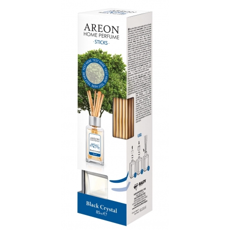 Areon BLACK CRYSTAL HOME STICKS 85 ml , kvapnios lazdelės