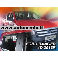 FORD RANGER III 4 durų 2012 → 2023 (+OT) Langų vėjo deflektoriai keturioms durims