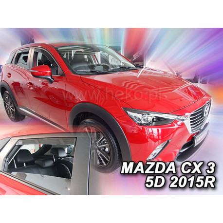 MAZDA CX – 3 5 durų 2015 → 2021 (+OT) Langų vėjo deflektoriai keturioms durims