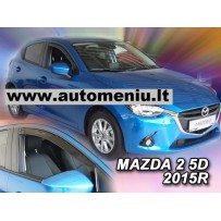 MAZDA 2 IV 5 durų 2014 → Langų vėjo deflektoriai priekinėms durims