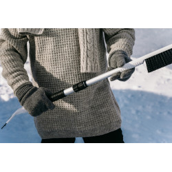 Sniego šepetys ir gramdiklis KUNGS TELE-IS su teleskopine rankena.77cm - 105cm