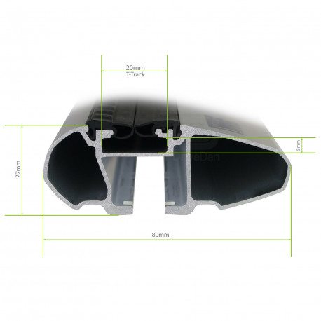 Volkswagen California T6 2015 → Thule Evo WingBar stogo skersiniai