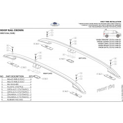 Volkswagen T6 2015 → stogo relingai
