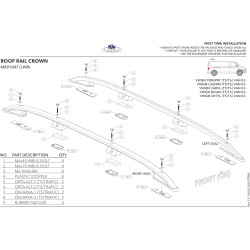 Volkswagen T6 Long 2015 → stogo relingai