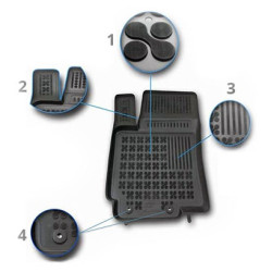 HONDA HRV II 2015 → 2021 Guminiai kilimėliai su borteliais