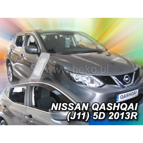 NISSAN QASHQAI (II) J11 5 durų 2013 → 2021 (+OT) Langų vėjo deflektoriai keturioms durims