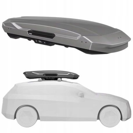 THULE MOTION 3 XL Low titan glossy aerodinaminė stogo bagažinė