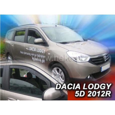 DACIA LODGY 5 durų 2012 → 2021 (+OT) langų vėjo deflektoriai keturioms durims