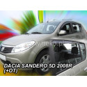 DACIA SANDERO / STEPWAY I 5 durų 2008 → 2012 (+OT) Langų vėjo deflektoriai keturioms durims