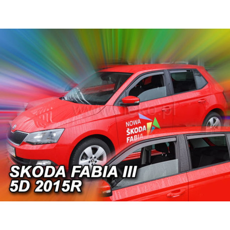 SKODA FABIA III 5 durų 2014 → 2021 (+OT) Langų vėjo deflektoriai keturioms durims