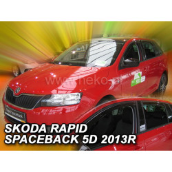 SKODA RAPID SPACEBACK 5 durų 2012 → (+OT) Langų vėjo deflektoriai keturioms durims