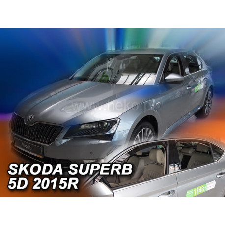 SKODA SUPERB III 5 durų 2015 → 2023 (+OT) LTB Langų vėjo deflektoriai keturioms durims