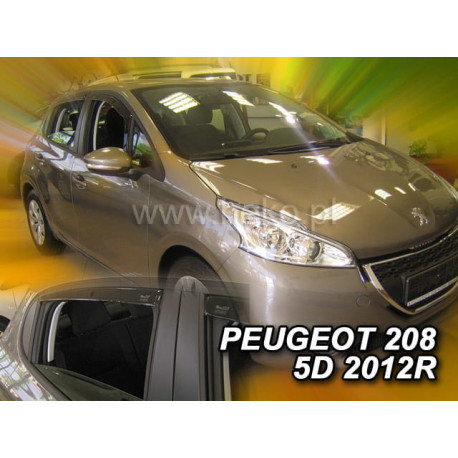 PEUGEOT 208 5 durų 2012 → 2019 (+OT) Langų vėjo deflektoriai keturioms durims