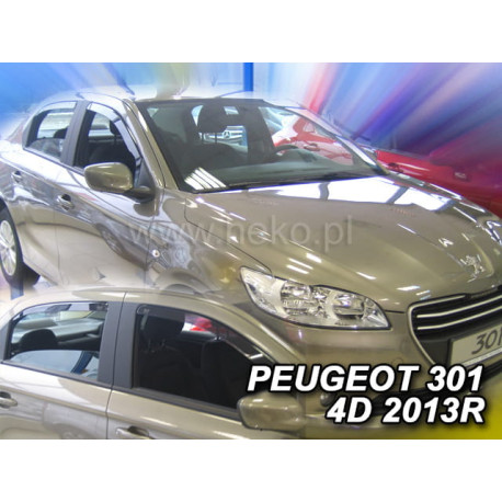 PEUGEOT 301 4 durų 2012 → (+OT) Langų vėjo deflektoriai keturioms durims