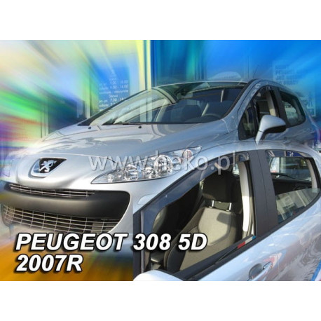 PEUGEOT 308 5 durų 2007 → 2013 Langų vėjo deflektoriai priekinėms durims