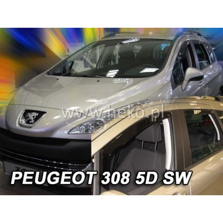 PEUGEOT 308 5 durų SW 2008 → 2013 (+OT) Langų vėjo deflektoriai keturioms durims